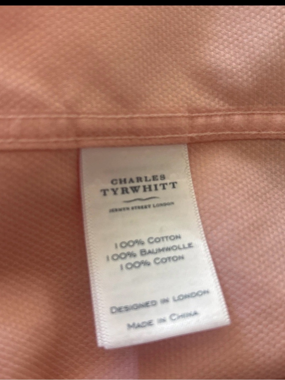 Charles Tyrwhitt Light Pink Dress Shirt - Spread Collar - Picture 5 of 5